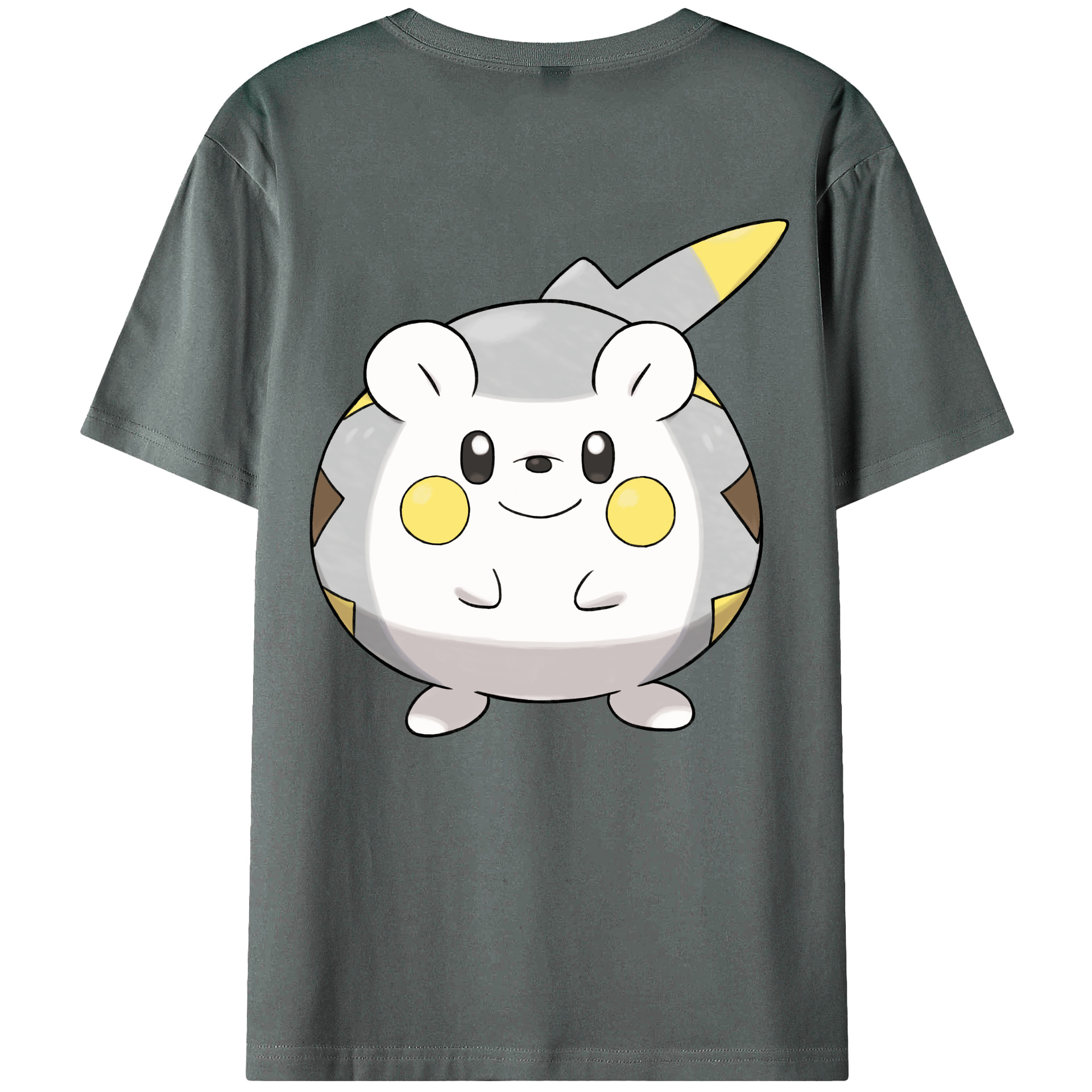 （画像用） ポケットモンスター Pokémon 綿100％ メンズ半袖Tシャツ（バックプリント） 通気性